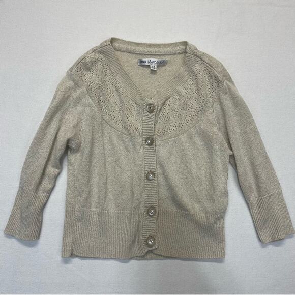 Marks & Spencer Gold Cardigan Size 6 knit - Picture 7 of 7
